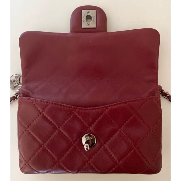 ⛔️SOLD⛔️ Authentic CHANEL Lambskin Quilted Mini Mineral Night Flap Crossbody Bag - Picture 9 of 16